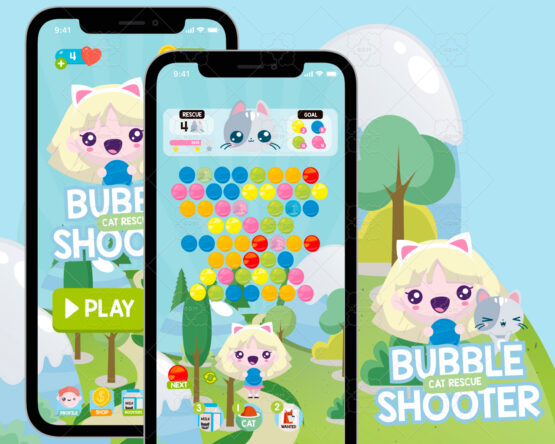 Bubble Shooter Style Game Gui Assets