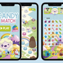 Candy Match 3 Game Assets Graphics