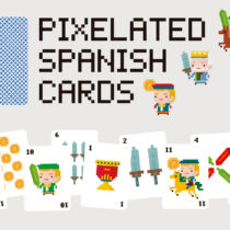 Pixelated Spanish Cards
