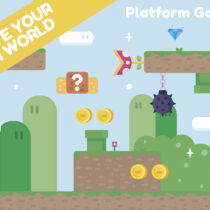 Super M Platformer Tileset Game UI