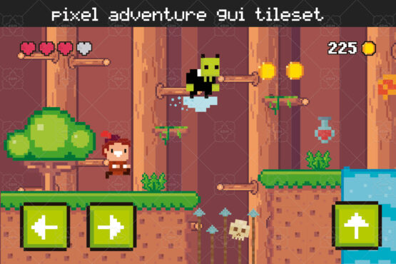 Pixel Adventure Platformer Game UI