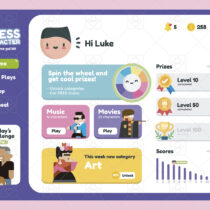 Guess the Character GUI web or ipad