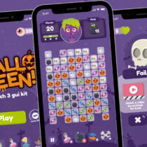 Halloween Match 3 Game Gui Assets