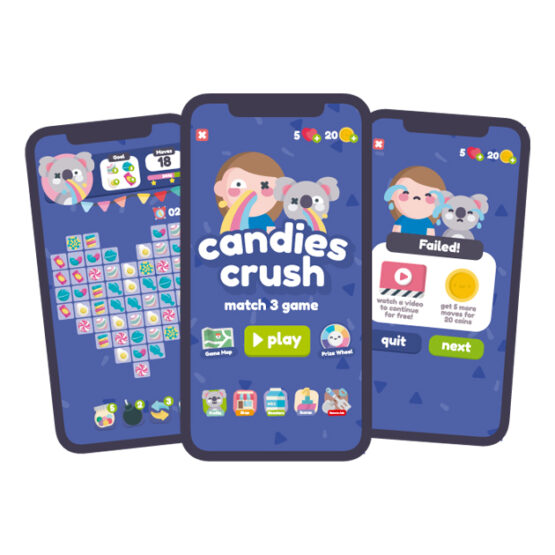 Candy Crush Match 3 Game Gui Assets