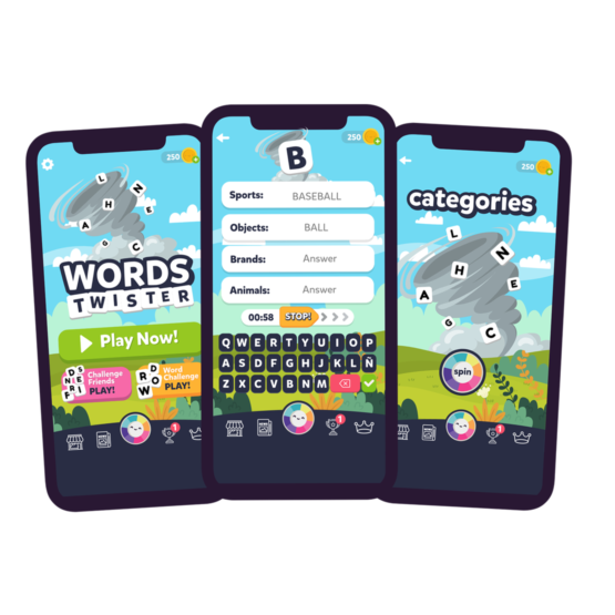 Topic Twister Words Game GUI Assets