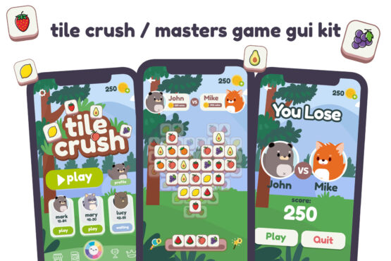Tile Crush Masters Game Gui Assets
