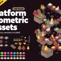 Fall Forest Isometric Game Assets